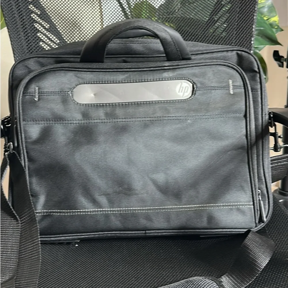 Black Laptop Bag with charger hp